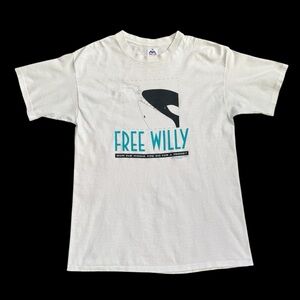 RARE Vintage 90s Free Willy 1993 Movie Promo Shirt - Made In USA / Single Stitch